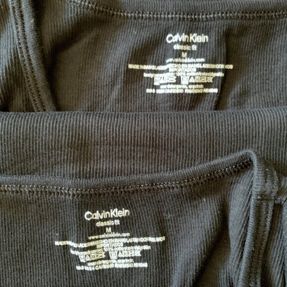 Calvin Klein Black Undershirts/Tank Tops (3) - Picture 2 of 4